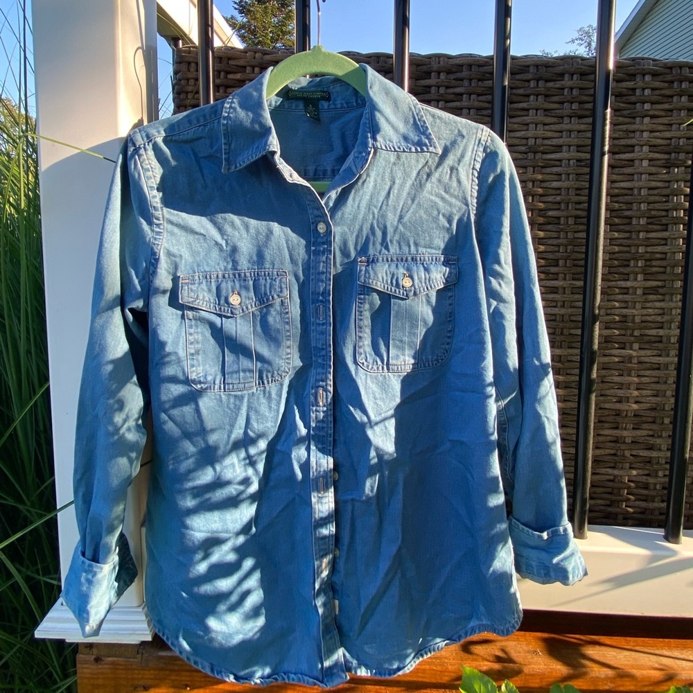 COPY - POLO RALPH LAUREN LIGHT BUTTON UP DENIM JACKET